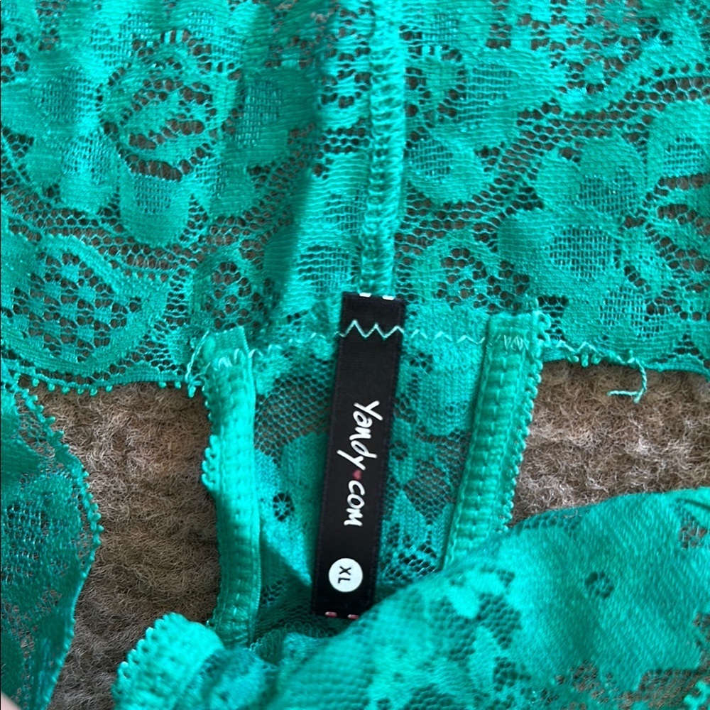 NWT Yandy Lace Thong in Green 🌙 - Picture 2 of 2